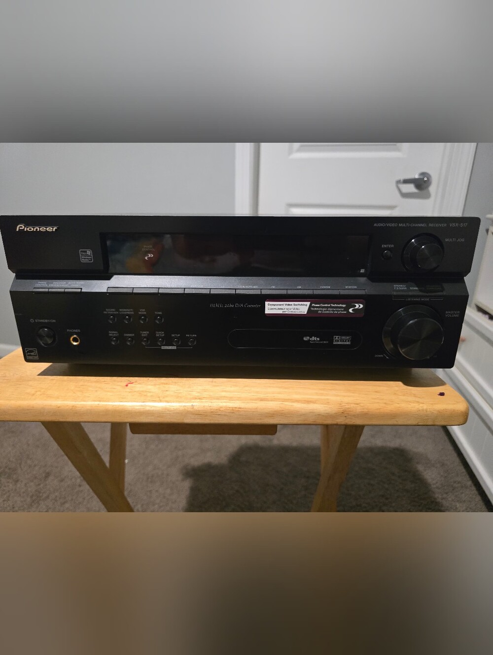 Pioneer VSX-517-K 5.1 Channel A/V Receiver - Tested & Working (no remote contro)